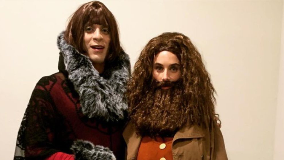 Hokejista Tampy Pierre-Edouard Bellemare s rodinou na Halloween zvolil převlek za postavy z Harryho Pottera.