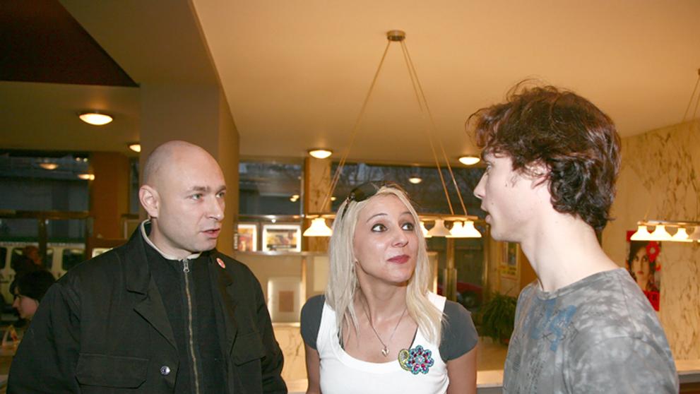 Zpěvák Dan Landa, režisérka Mirjam Landová a herec Filip Tomsa.