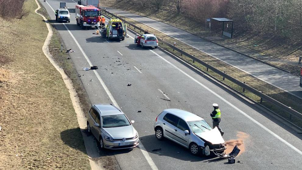 Vážná dopravní nehoda u obce Hořešovičky - 2