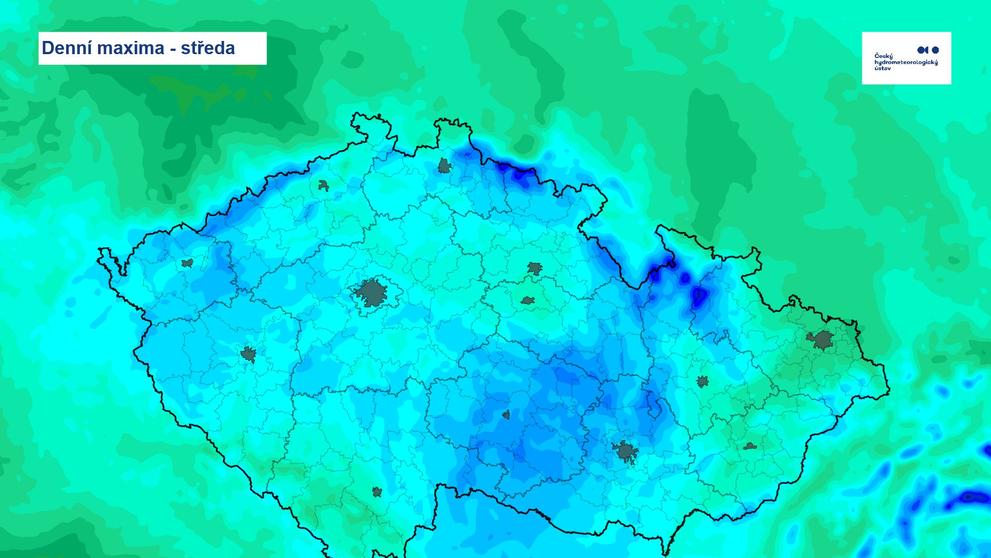 Denní maxima - středa, 12. 2. 2025