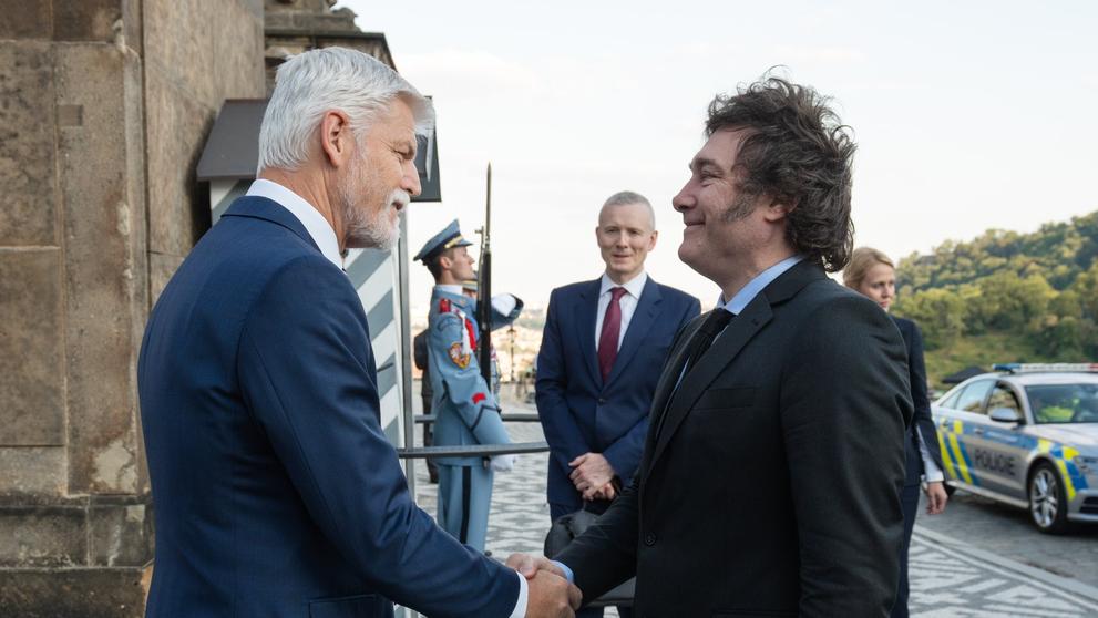 Prezident Petr Pavel a prezident Argentiny Javier Milei  (1)