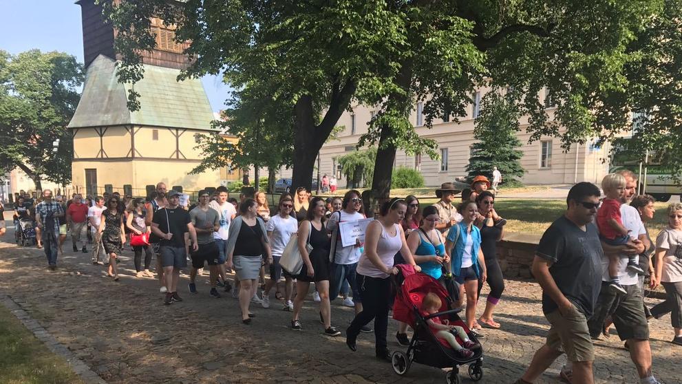Demonstrace studentů v Rakovníku - 1