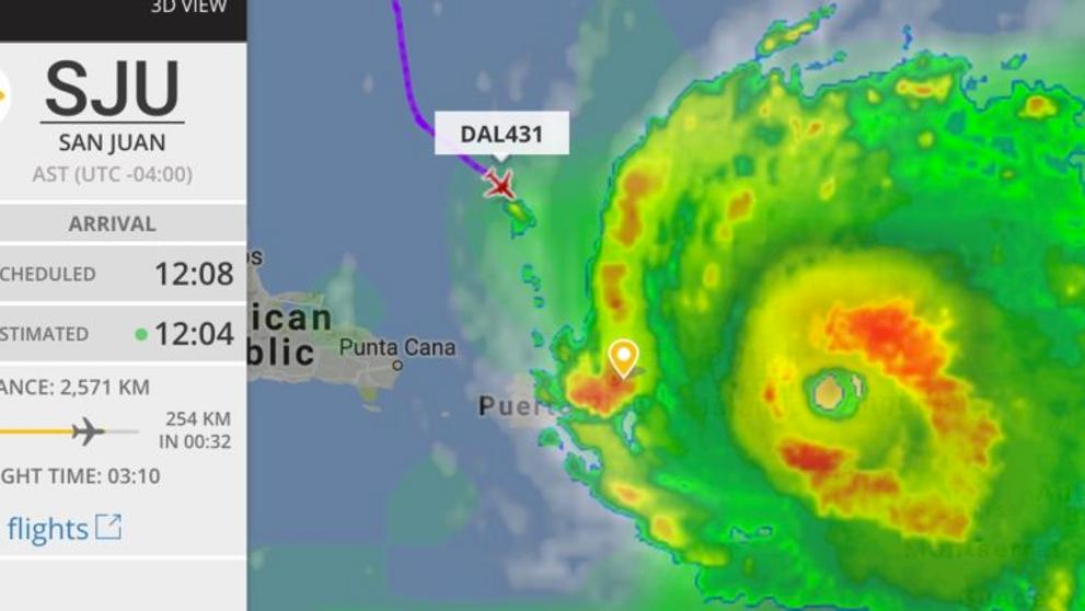 Delta431 se blíží k San Juanu