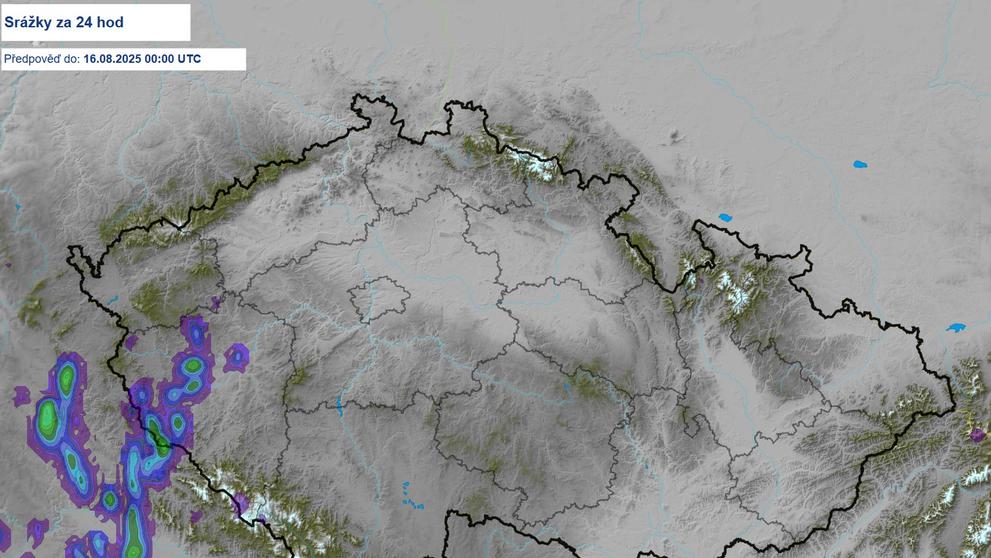 Srážky za 24 h – pátek