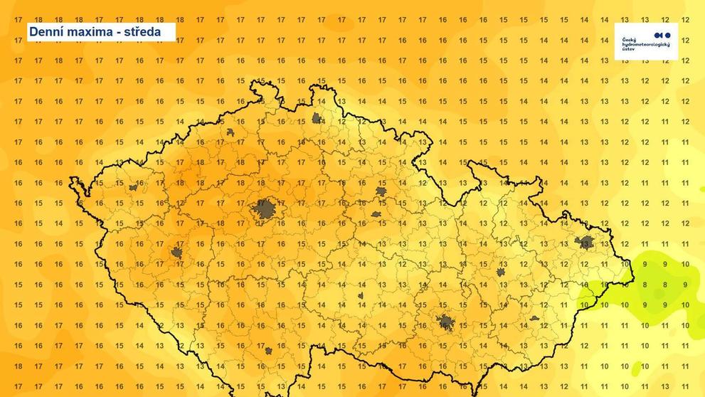 Denní maxima – středa