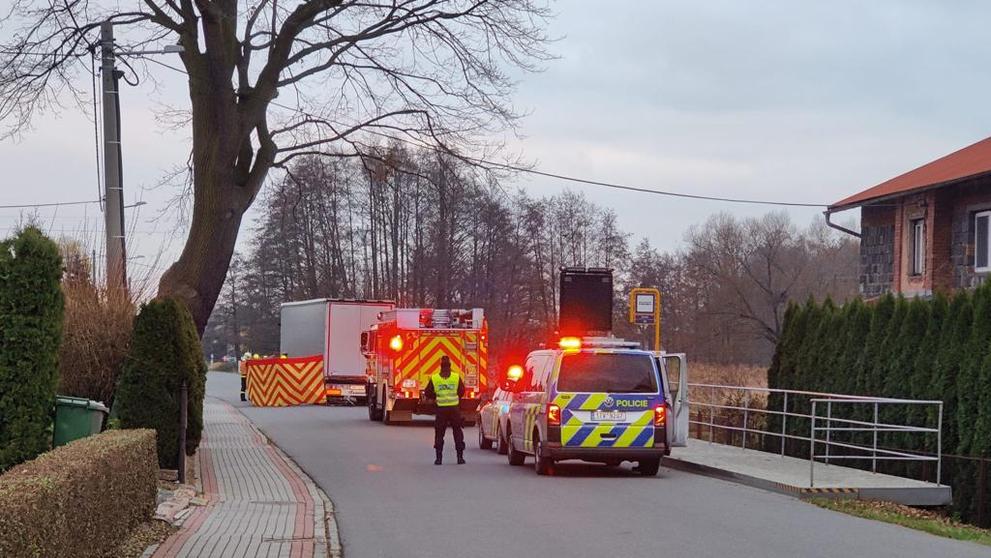 Sražená cyklistka na Opavsku