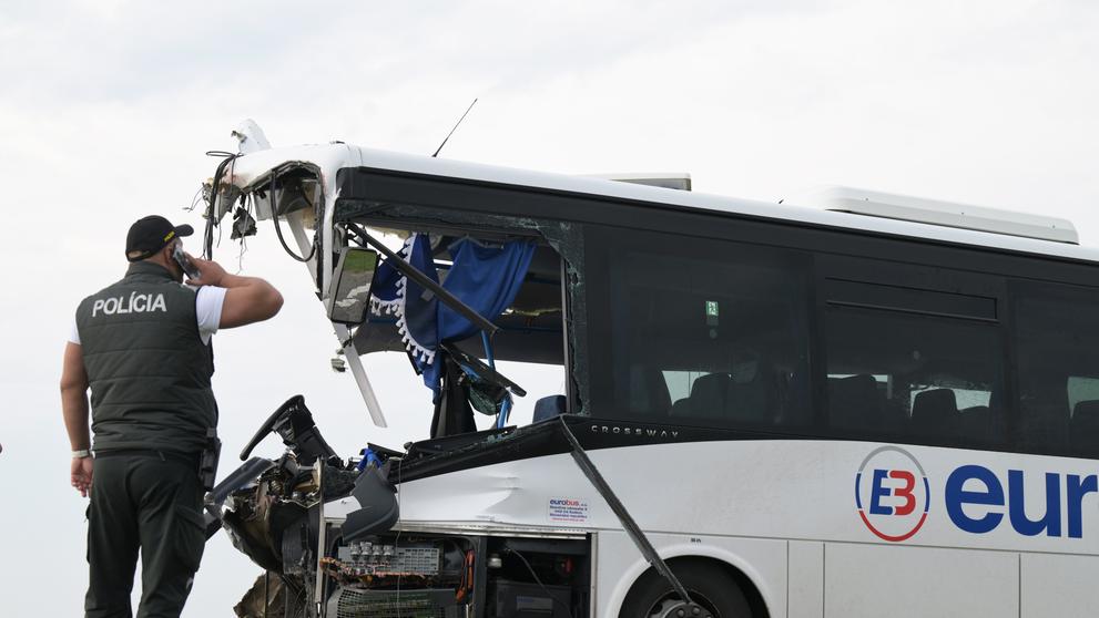 Srážka autobusu na Slovensku