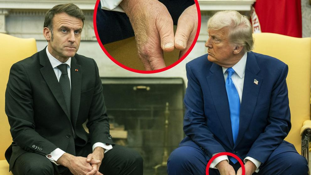 Donald Trump a Emmanuel Macron, 24. 2. 2025 (1)