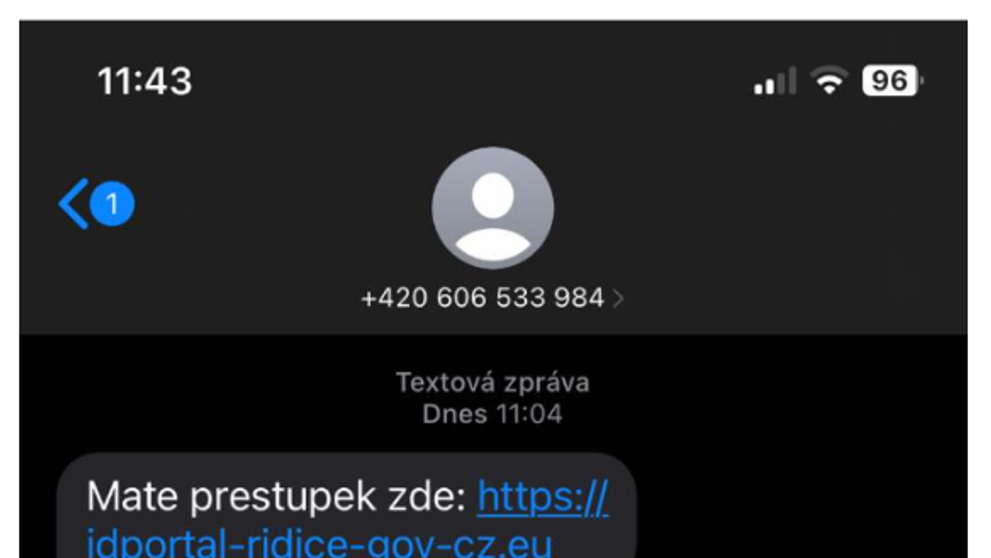 Ukázky podvodných SMS