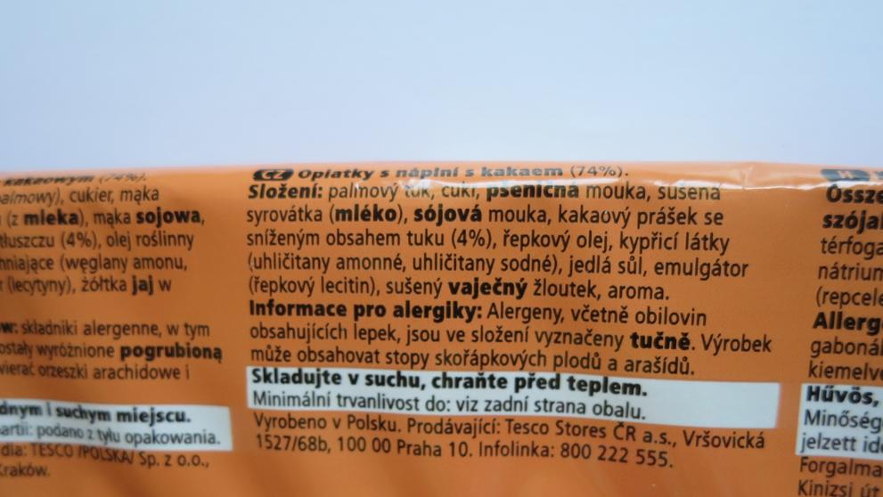 Vafle nebezpečné pro alergiky