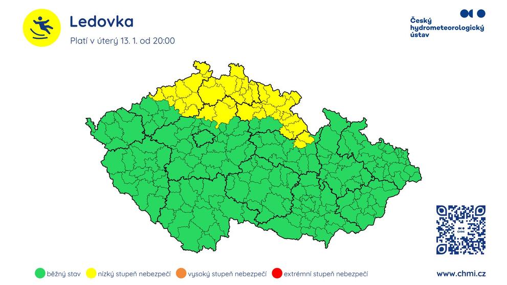 Výstraha ČHMÚ – Ledovka 1/3