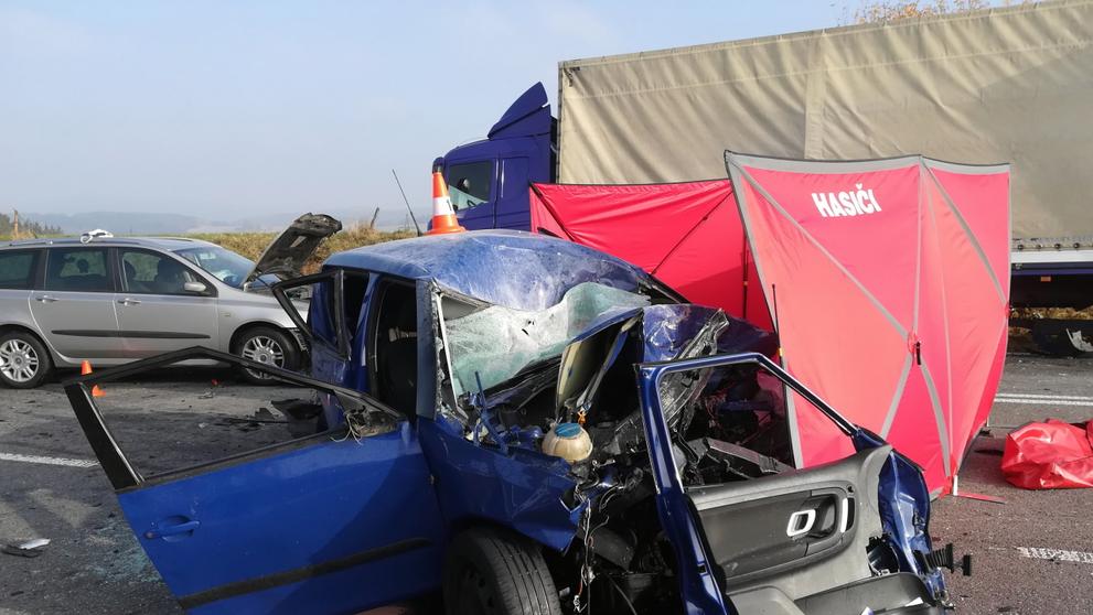 Mladá řidička zemřela při nehodě na Táborsku