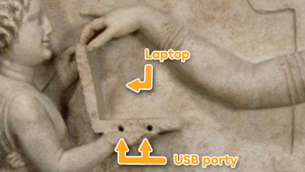 Laptop ve antickém Řecku