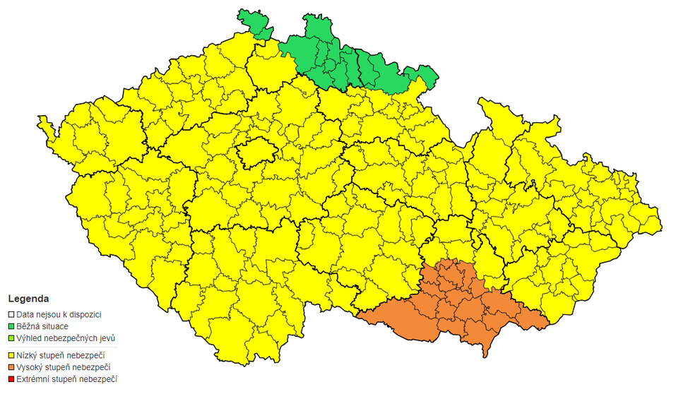 Výstraha ČHMÚ