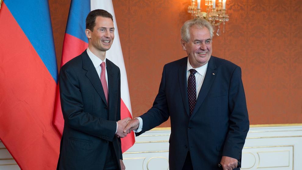 Miloš Zeman na Hradě přijal dědičného prince lichtenštejnského - 8