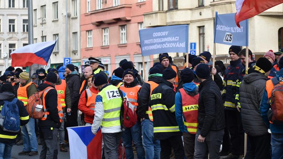 Demonstrace proti očkování před Ministerstvem vnitra (6)