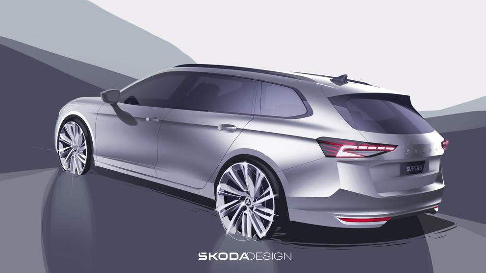 Nový Superb na designových skicách
