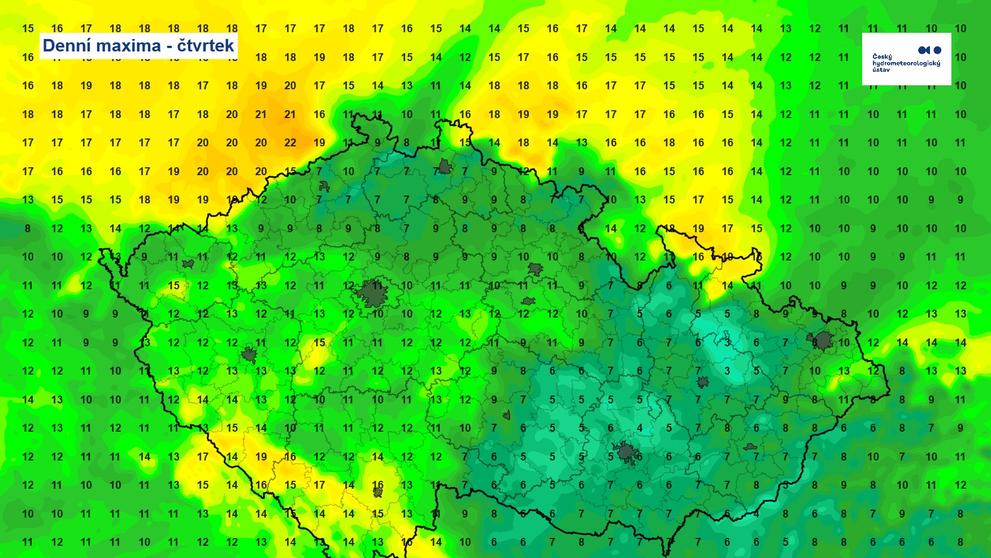 Denní maxima – čtvrtek