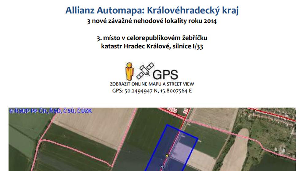 Nejnebezpečnější úseky silnic v ČR - Královéhradecký kraj - 1