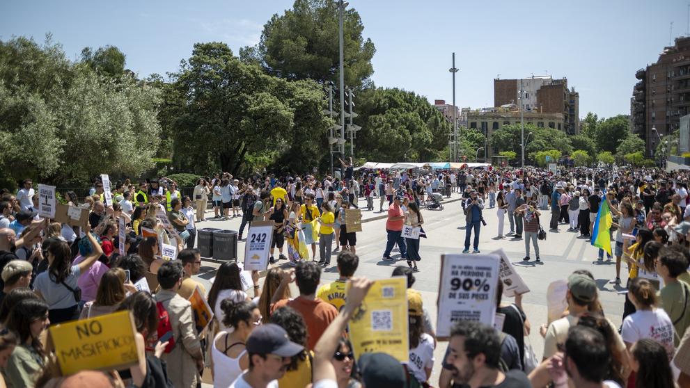 Protesty v Barceloně proti turismu, 18. 5. 2025