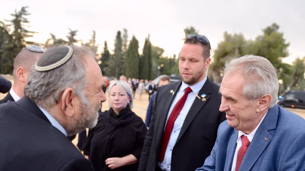 Miloš Zeman v Izraeli
