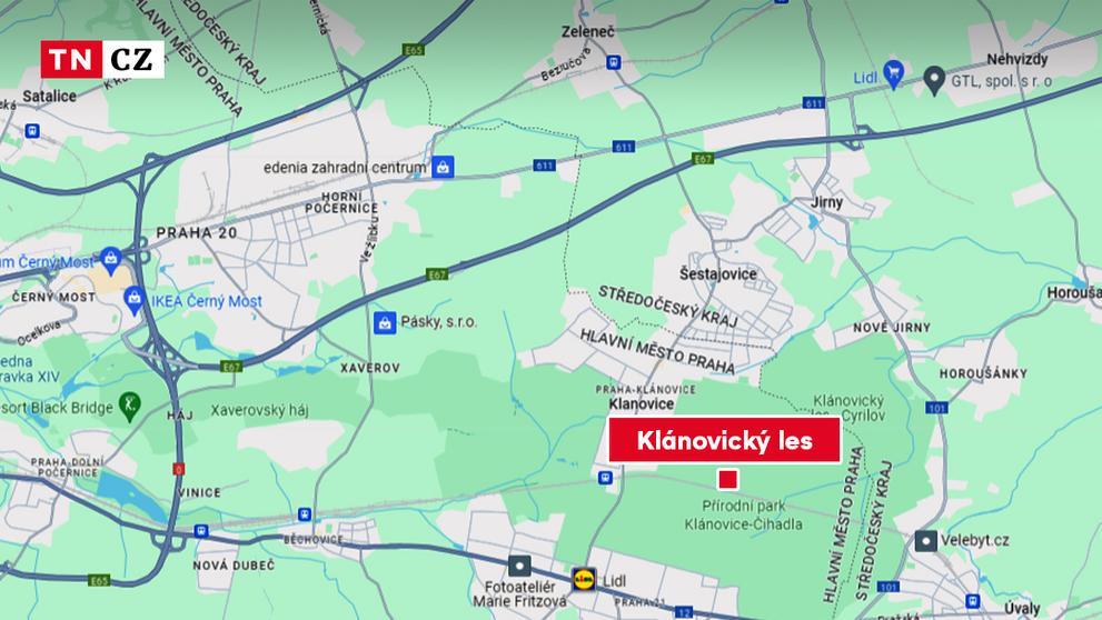 MAPA Klánovický les