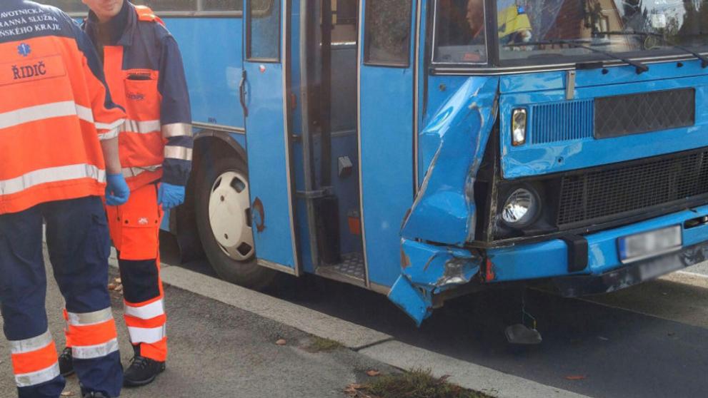 Nehoda autobusu v Plzni