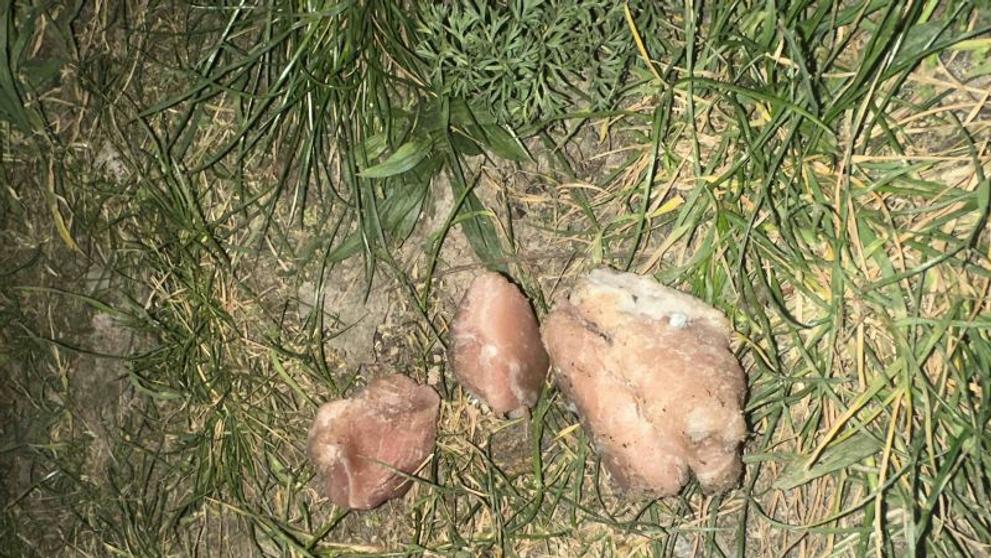 Kusy masa s hřebíky u Libeňského mostu