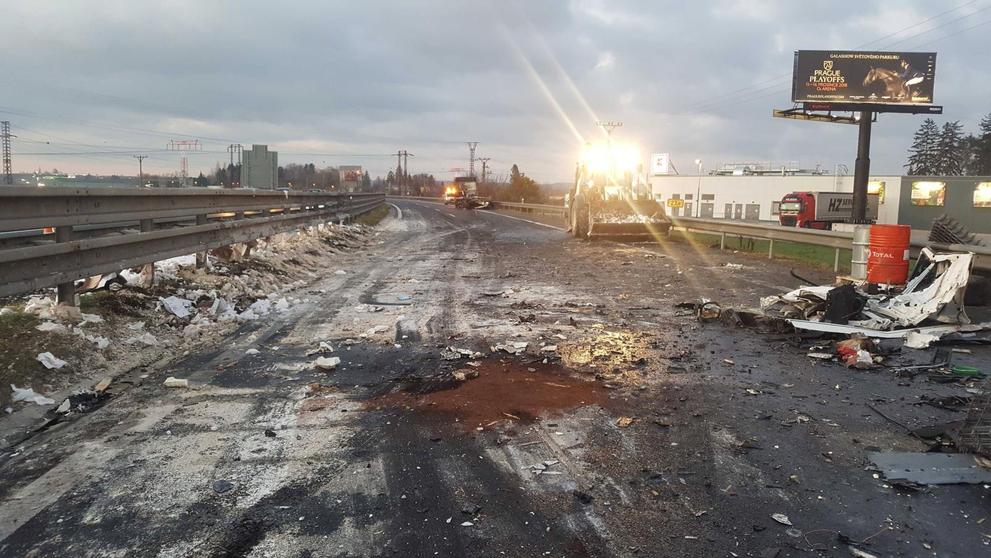 Nehoda na dálnici D46 u Prostějova - 3