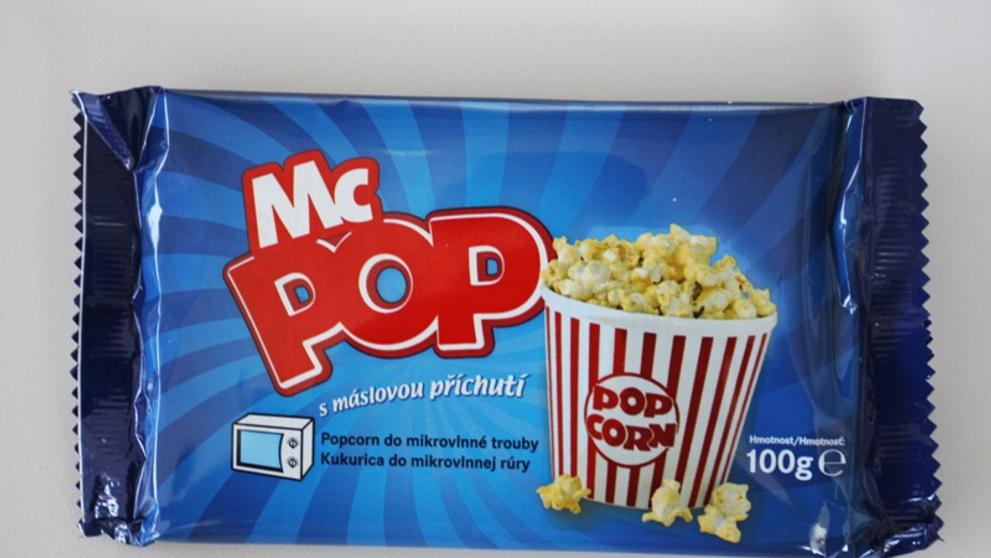 2. - 3. místo: McPop: Popcorn do mikrovlnné trouby s máslovou příchutí