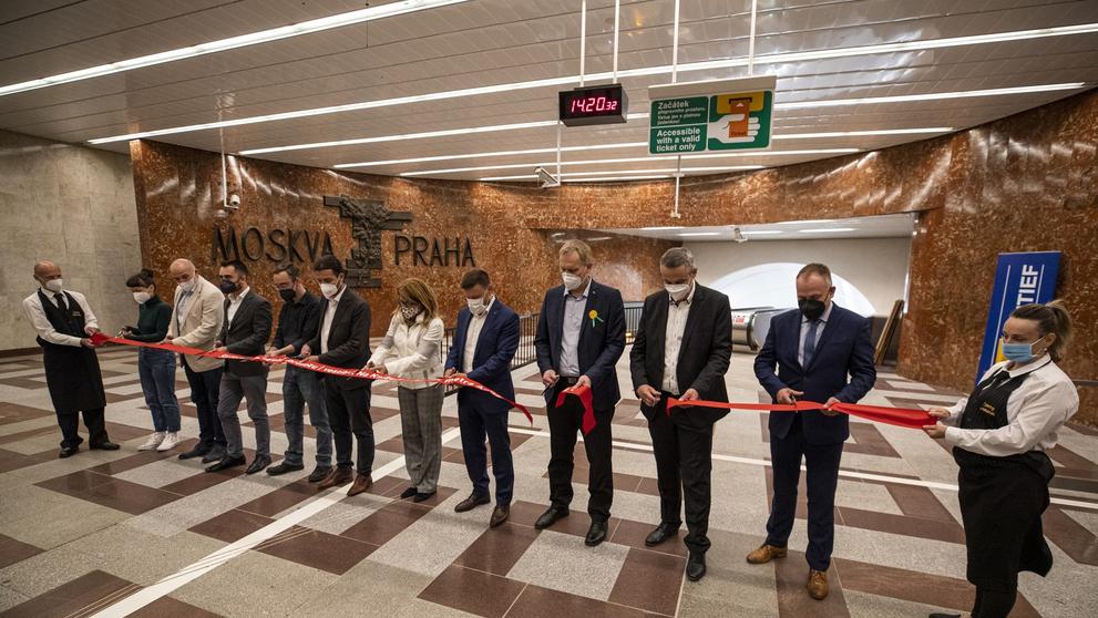 Otevření vestibulu metra Anděl po rekonstrukci (29. 9. 2021)