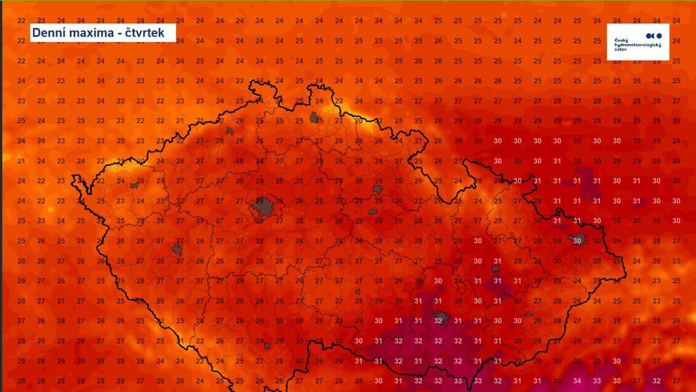 Denní maxima – čtvrtek