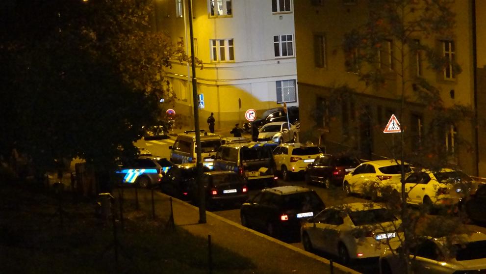 Kriminalisté zdokumentovali stopy, mimo jiné kaluž krve na ulici