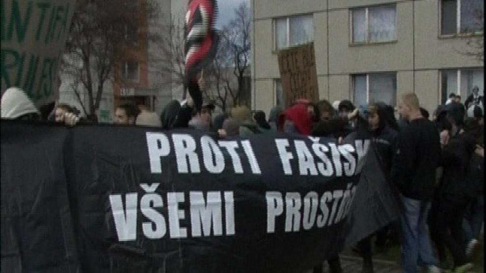 Demonstrace v Otrokovicích
