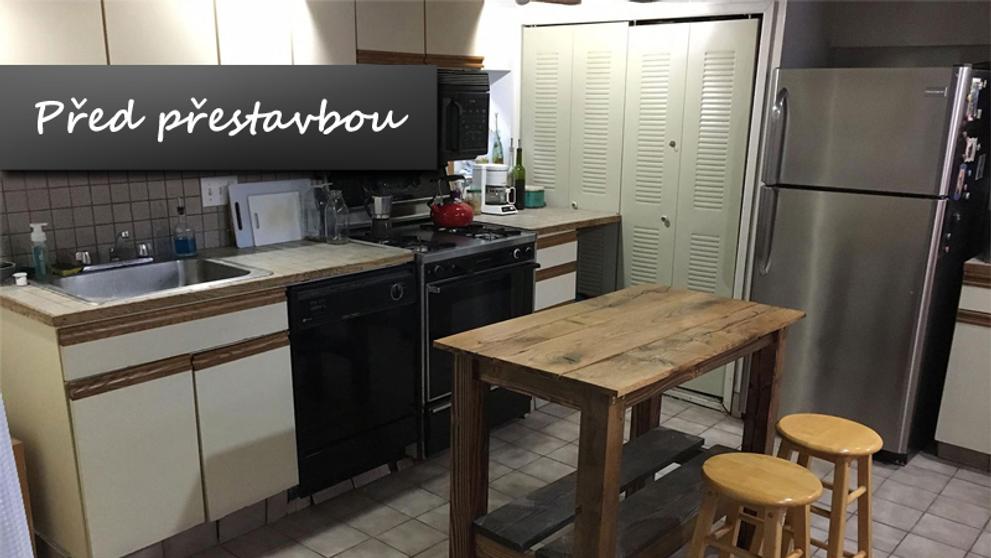 Renovace kuchyně - před a po