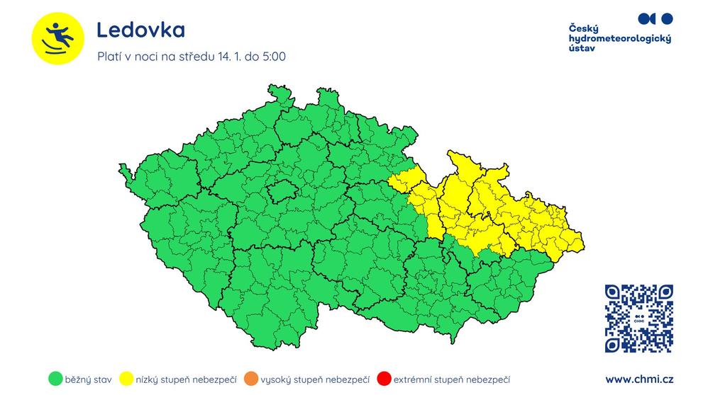 Výstraha ČHMÚ – Ledovka 2/3