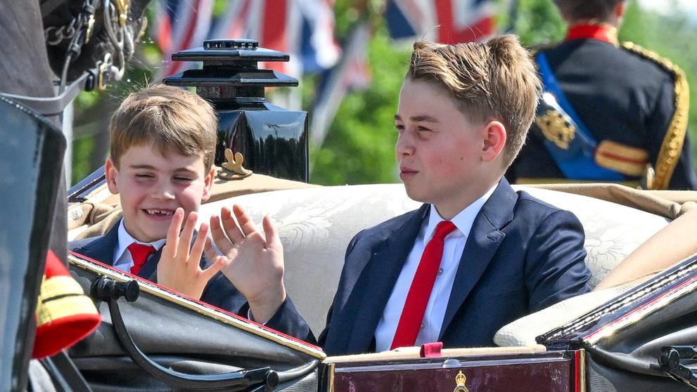 Princ Louis a princ George na Trooping the Colour