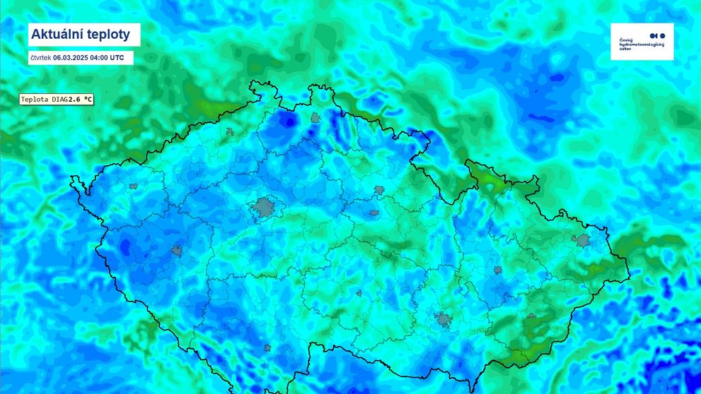 Ranní teploty - čtvrtek