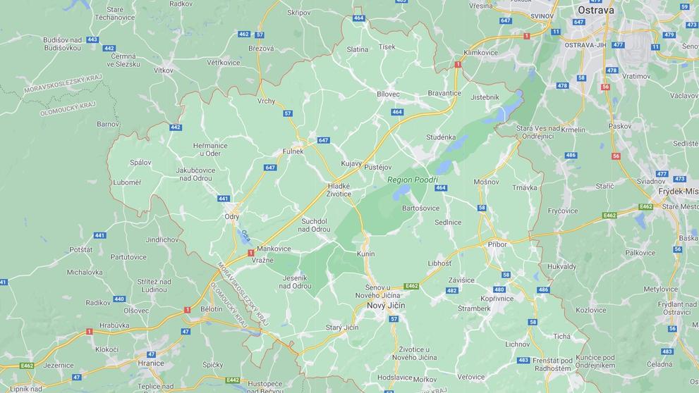 Moravskoslezský kraj - okres Nový Jičín