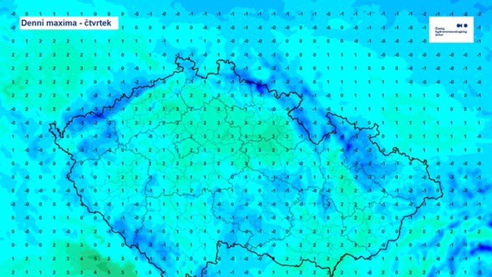 Denní maxima - čtvrtek