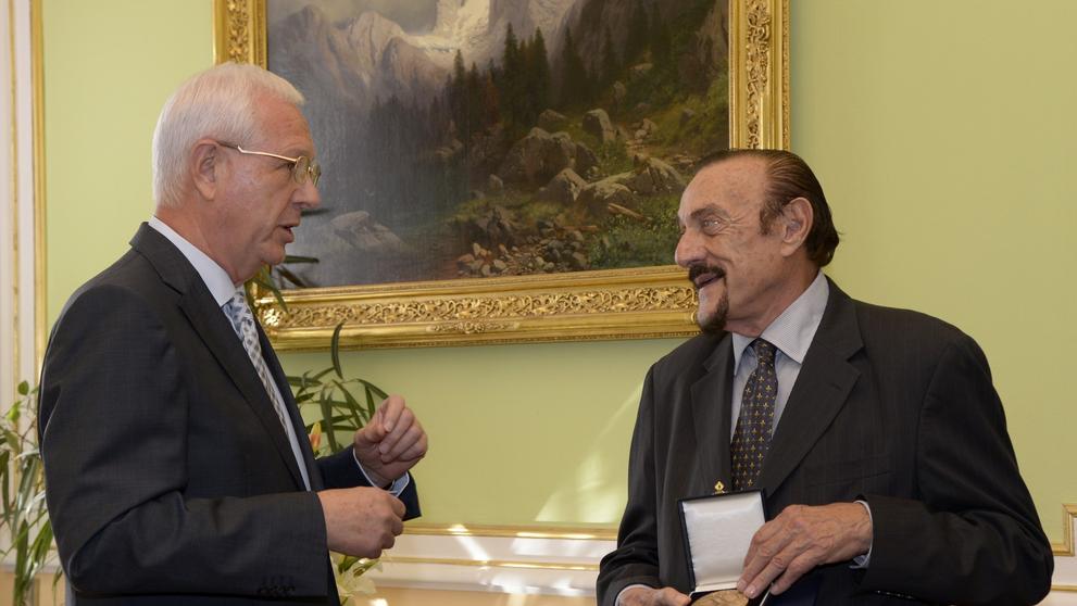 Jiří Drahoš a Philip Zimbardo, 18. 9. 2015 Praha