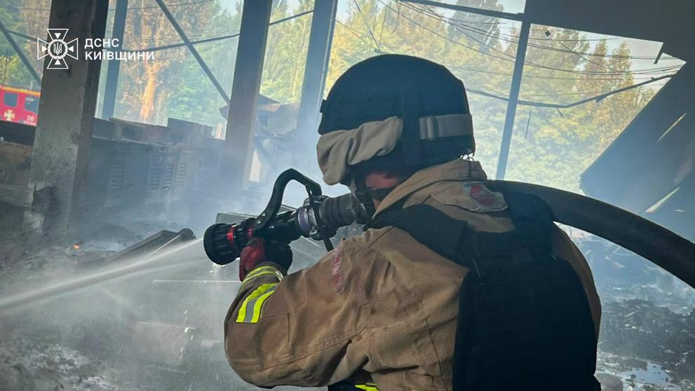 Následky ruského ostřelování v Kyjevské oblasti
