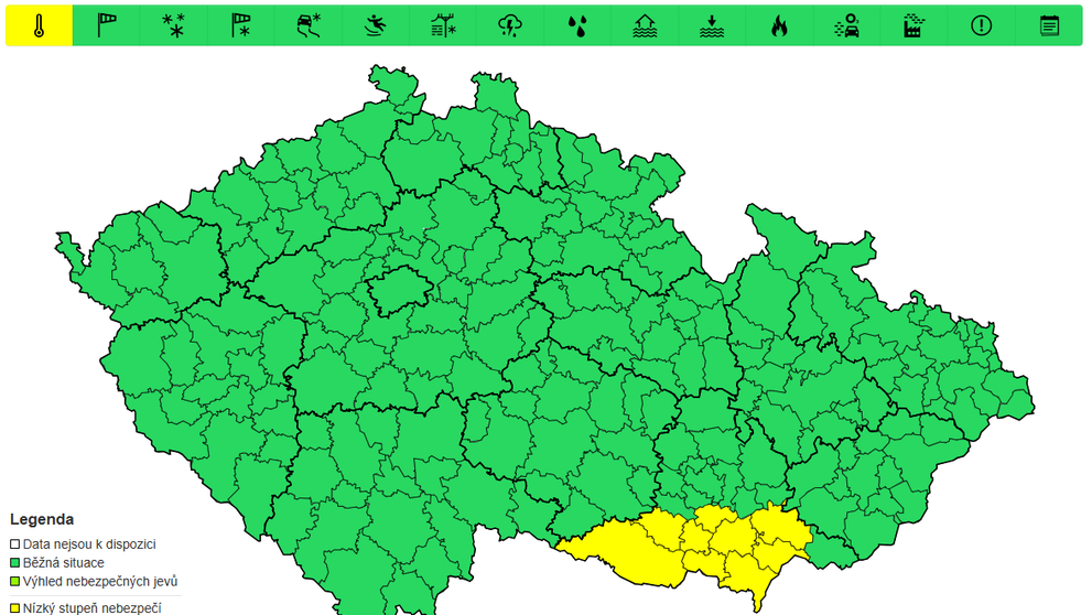 Výstraha před horkem 29. a 30. 6. 2025