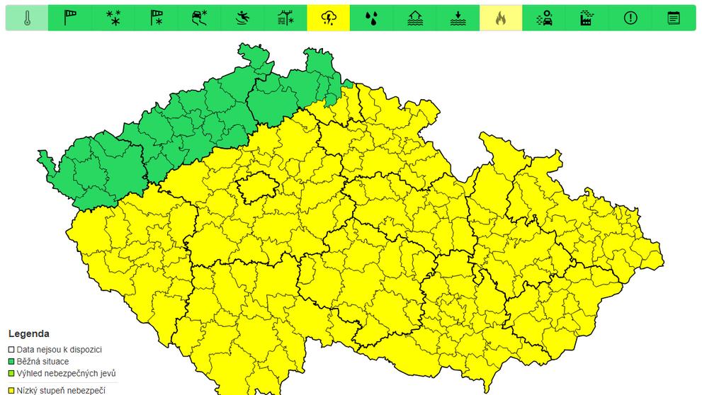 Výstraha před bouřkami, sobota 17. 8.
