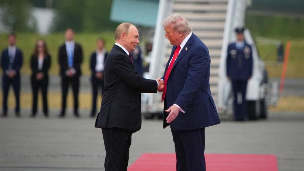 Vladimir Putin a Donald Trump na Aljašce