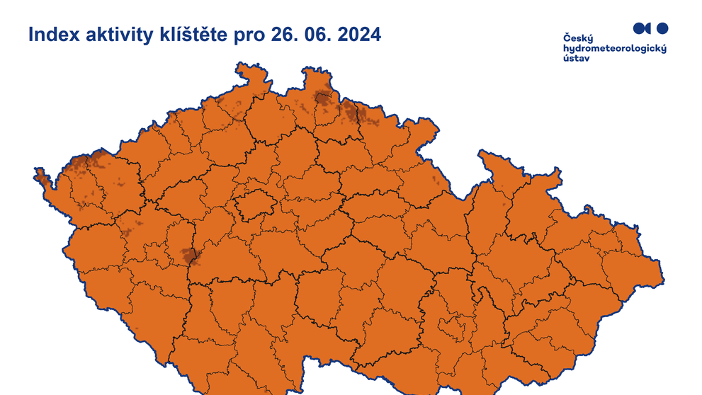Index aktivity klíštěte, 26. 6. 2024