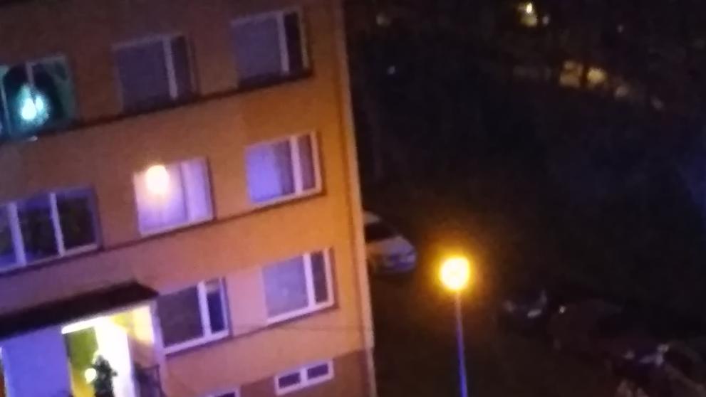 Požár bytu v Mostě