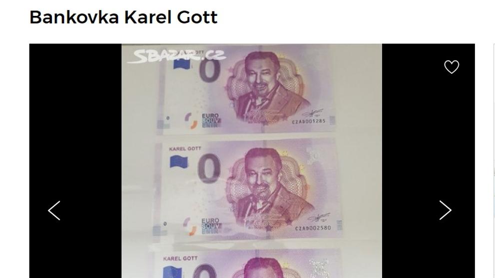 Bankovka s Karlem Gottem na bazaru - 3