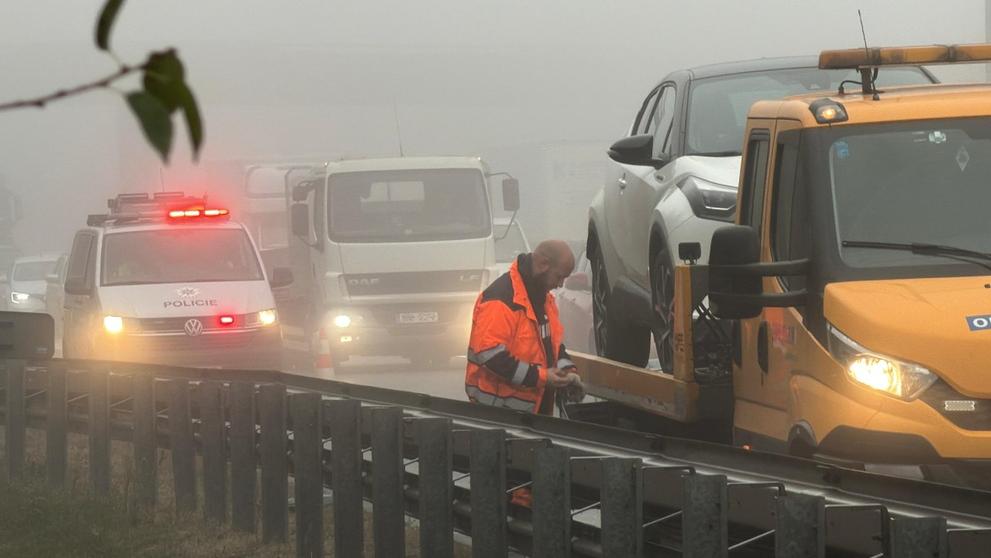 Dopravní komplikace na dálnici D35 na Olomoucku