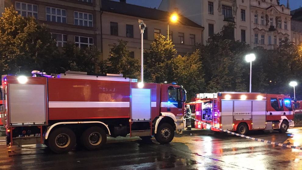 Požár hotelu na Václavském náměstí - 1